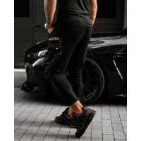 BUTY MĘSKIE SNEAKERSY NA GRUBSZEJ PODESZWIE OLAVOGA MEN SHOES AUTHENTIC BLACK