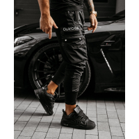 BUTY MĘSKIE SNEAKERSY NA GRUBSZEJ PODESZWIE OLAVOGA MEN SHOES AUTHENTIC BLACK