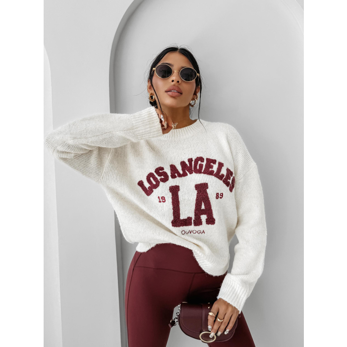 SWETER LOS ANGELES HAFT OLAVOGA LUURE ECRU