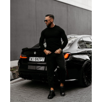 SWETER MĘSKI HAFT OLAVOGA MEN MEW BLACK