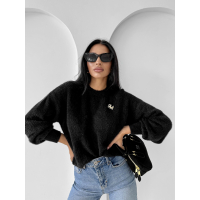 SWETER OVERSIZE GOLD PIN OLAVOGA AURAMISU BLACK