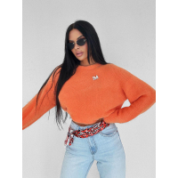 SWETER OVERSIZE GOLD PIN OLAVOGA AURAMISU ORANGE