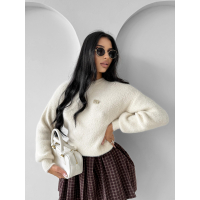 SWETER OVERSIZE GOLD PIN OLAVOGA AURAMISU ECRU