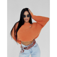 SWETER OVERSIZE GOLD PIN OLAVOGA AURAMISU ORANGE