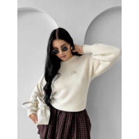 SWETER OVERSIZE GOLD PIN OLAVOGA AURAMISU ECRU