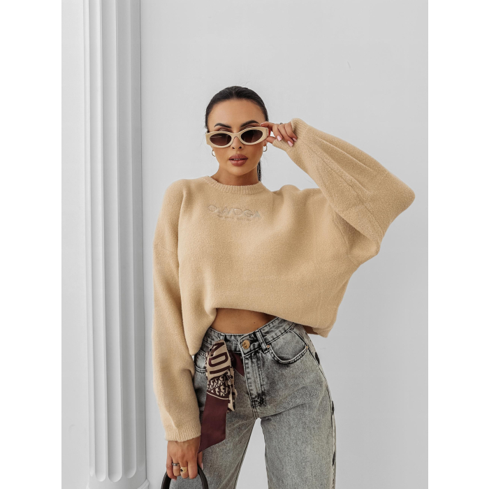 SWETER OVERSIZE OLAVOGA DELIA BEIGE