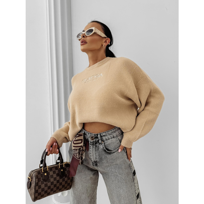 SWETER OVERSIZE OLAVOGA DELIA BEIGE