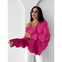 SWETER OVERSIZE OLAVOGA ZOTO NEON PINK