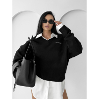 SWETER OVERSIZE OLAVOGA ZOTO BLACK