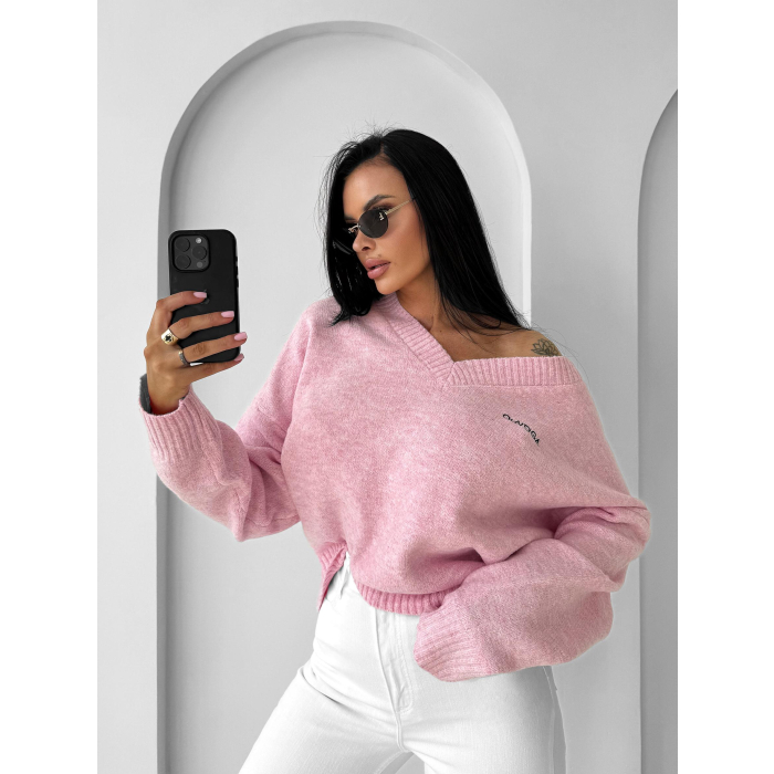 SWETER OVERSIZE OLAVOGA ZOTO BABY PINK
