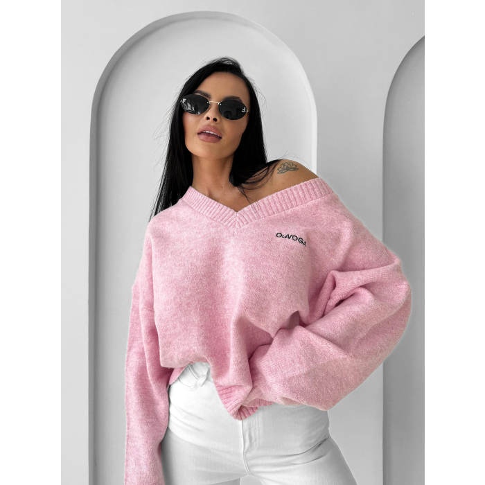 SWETER OVERSIZE OLAVOGA ZOTO BABY PINK