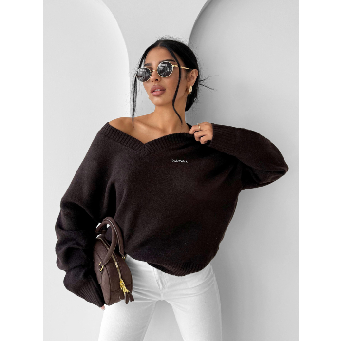 SWETER OVERSIZE OLAVOGA ZOTO BROWN