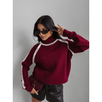 SWETER Z GOLFEM LAMPAS OLAVOGA WINTOR BURGUND