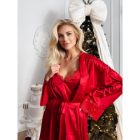 SZLAFROK SATYNOWY OLAVOGA SAFFRON RED