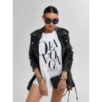 BLUZKA T-SHIRT DAMSKI OVERSIZE OLAVOGA MORNING FOG ECRU