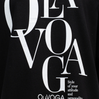 BLUZKA T-SHIRT DAMSKI OVERSIZE OLAVOGA MORNING FOG BLACK
