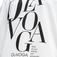 BLUZKA T-SHIRT DAMSKI OVERSIZE OLAVOGA MORNING FOG ECRU
