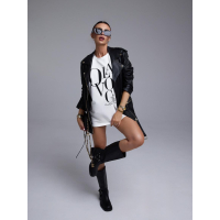 BLUZKA T-SHIRT DAMSKI OVERSIZE OLAVOGA MORNING FOG ECRU