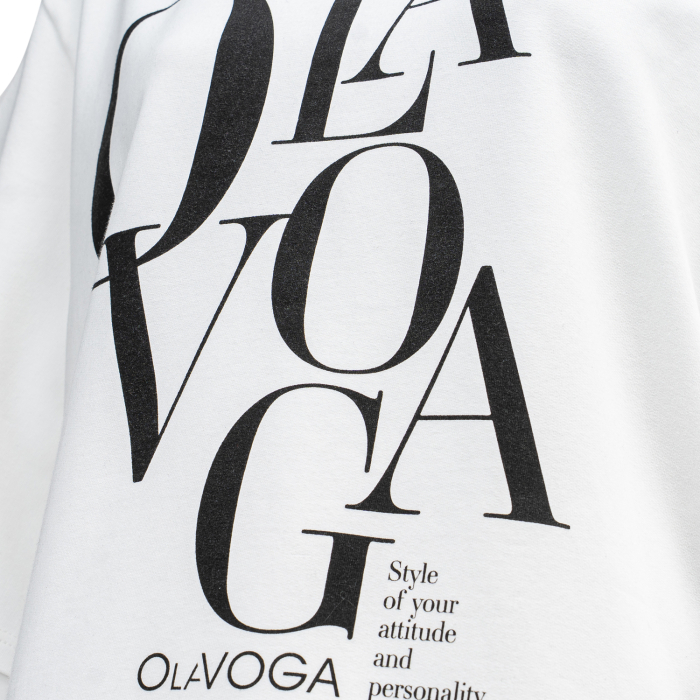 BLUZKA T-SHIRT DAMSKI OVERSIZE OLAVOGA MORNING FOG ECRU