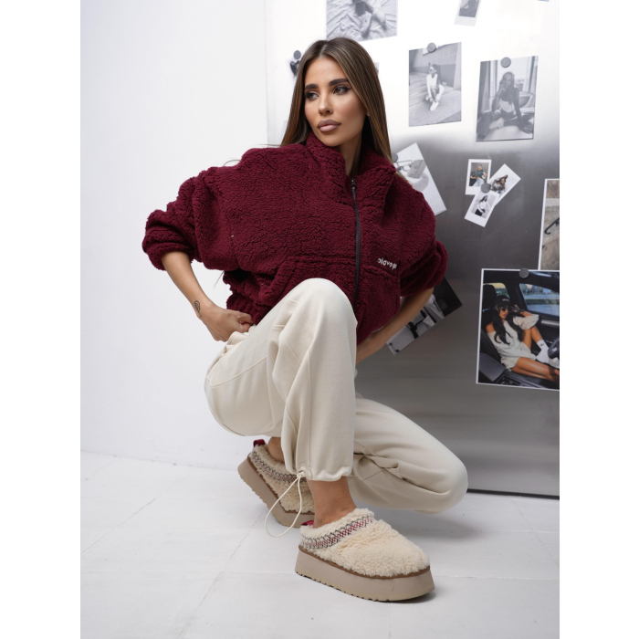 BLUZA DAMSKA MIŚ OLAVOGA KEEP BURGUND