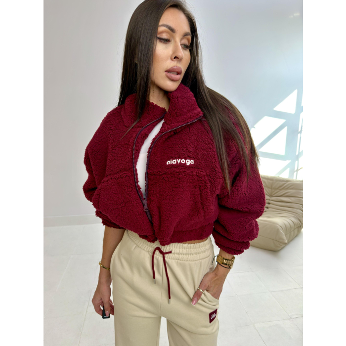BLUZA DAMSKA MIŚ OLAVOGA KEEP BURGUND