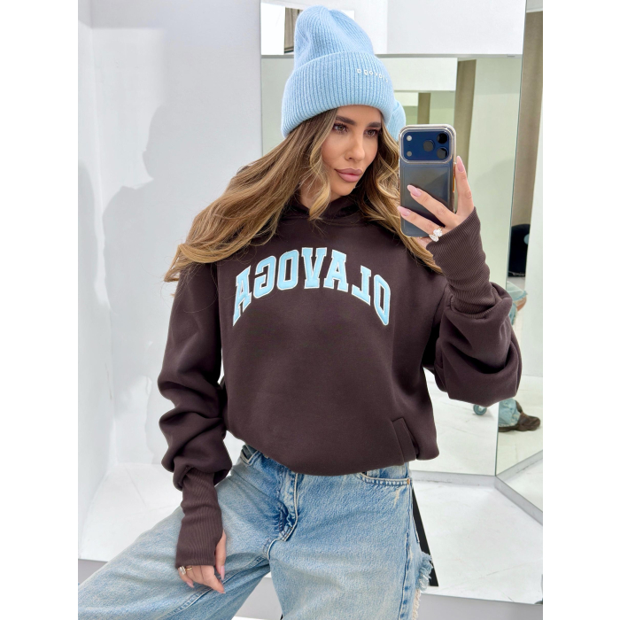 BLUZA DAMSKA OLAVOGA PRECISE BROWN