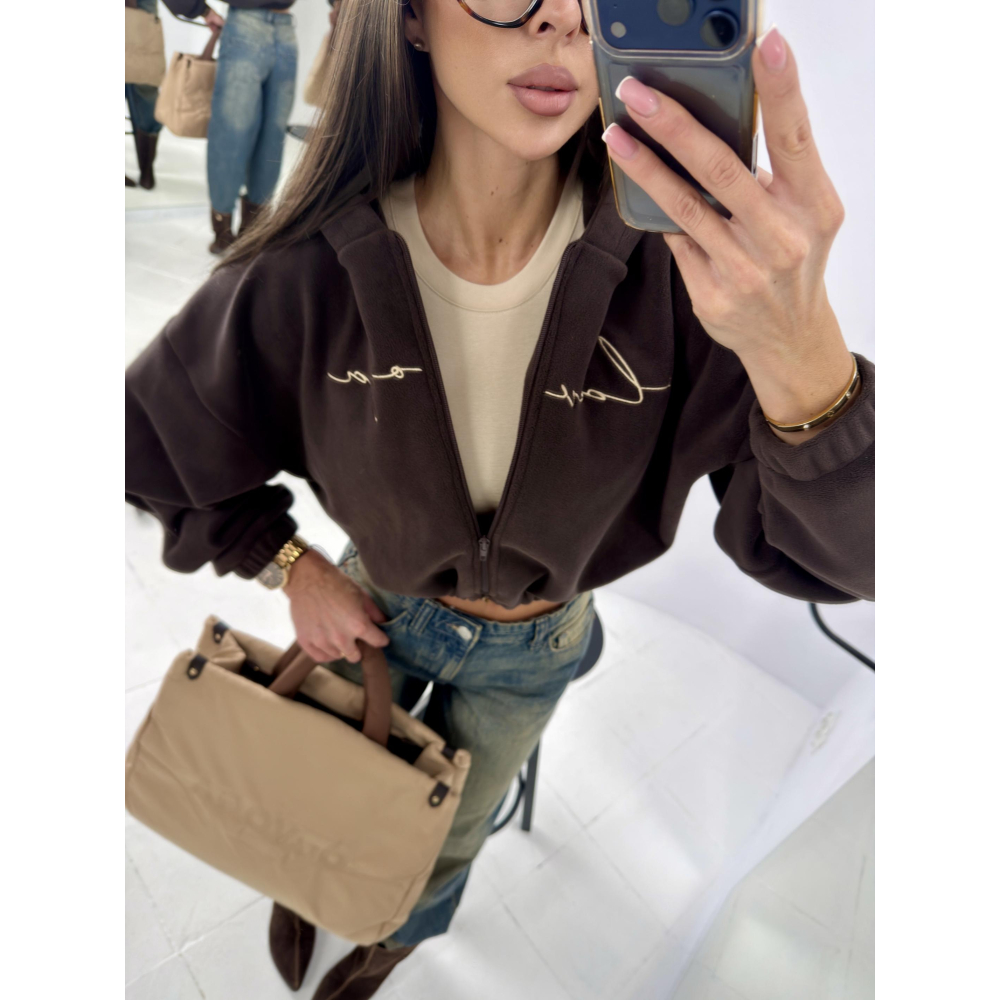 BLUZA DAMSKA POLAR OLAVOGA DIRECTION BROWN