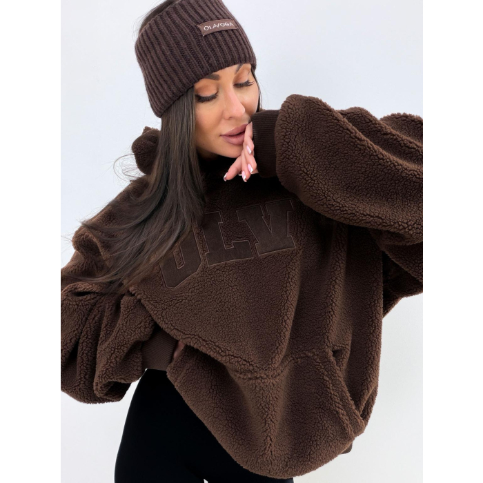 BLUZA DAMSKA POLAR UNISEX OLAVOGA OROFIOU BROWN