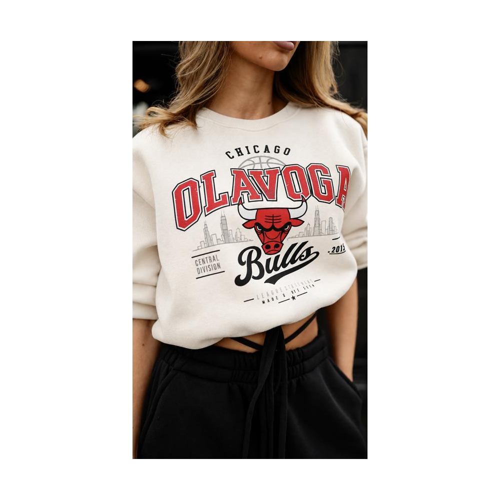 BLUZA DRESOWA DAMSKA OLAVOGA FLANO ECRU BLUZA DRESOWA DAMSKA OLAVOGA FLANO ECRU
