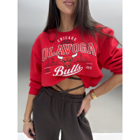 BLUZA DRESOWA DAMSKA OLAVOGA FLANO RED