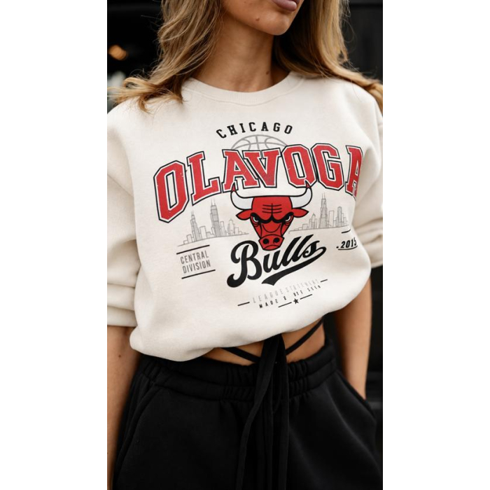 BLUZA DRESOWA DAMSKA OLAVOGA FLANO ECRU