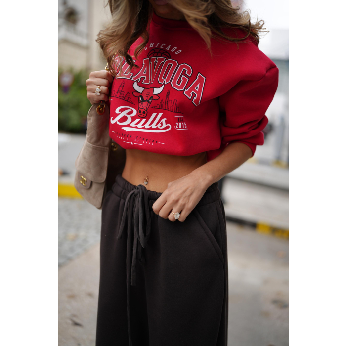 BLUZA DRESOWA DAMSKA OLAVOGA FLANO RED