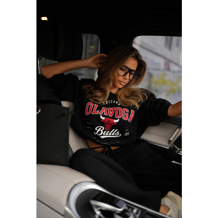 BLUZA DRESOWA DAMSKA OLAVOGA FLANO BLACK