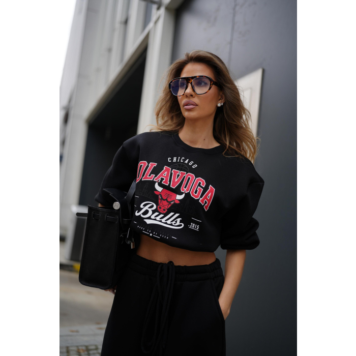 BLUZA DRESOWA DAMSKA OLAVOGA FLANO BLACK