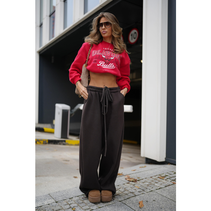 BLUZA DRESOWA DAMSKA OLAVOGA FLANO RED