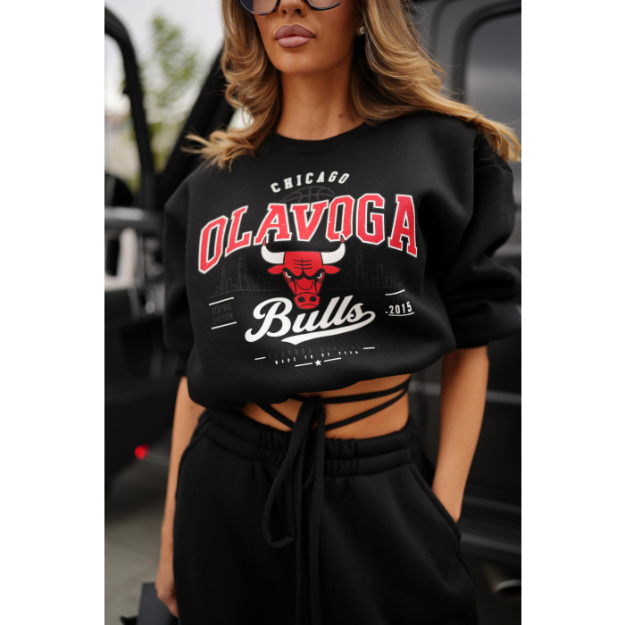 BLUZA DRESOWA DAMSKA OLAVOGA FLANO BLACK