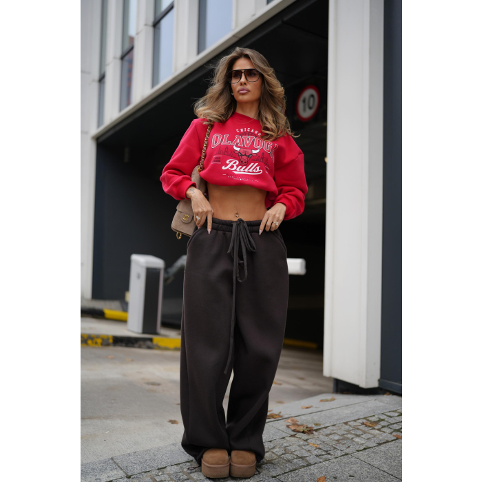 BLUZA DRESOWA DAMSKA OLAVOGA FLANO RED