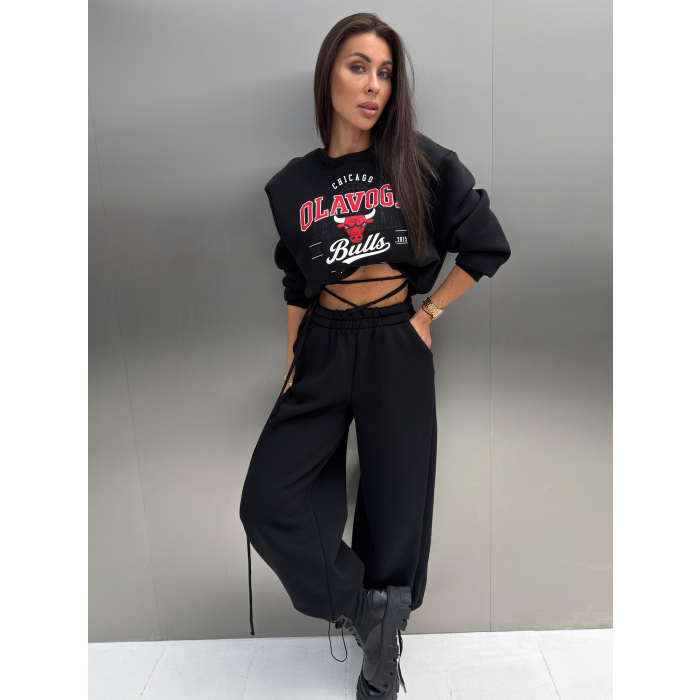 BLUZA DRESOWA DAMSKA OLAVOGA FLANO BLACK