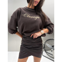BLUZA DRESOWA DAMSKA KRATA OLAVOGA RETOA BROWN