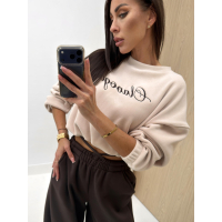 BLUZA DRESOWA DAMSKA KRATA OLAVOGA RETOA BEIGE