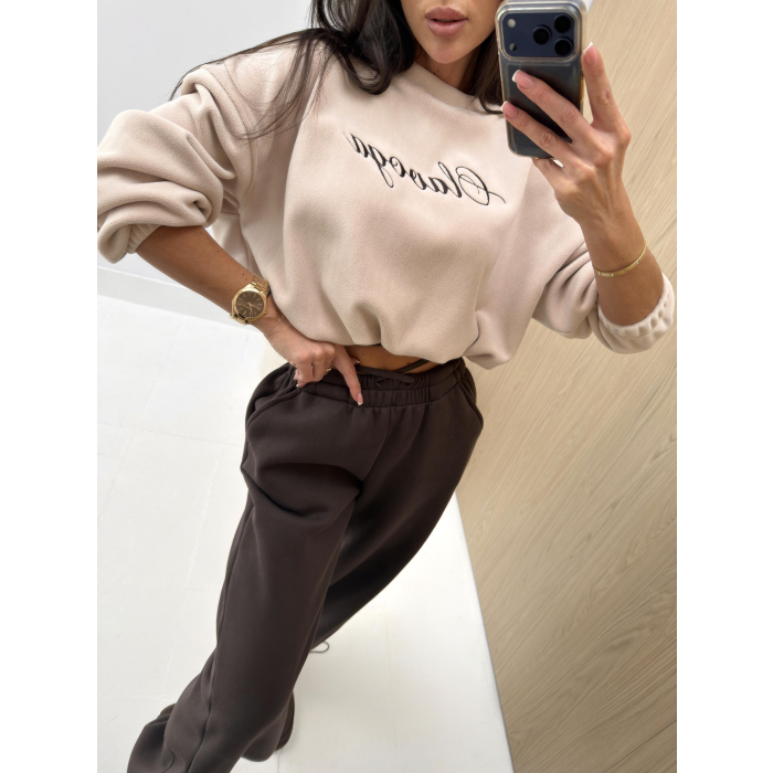 BLUZA DRESOWA DAMSKA KRATA OLAVOGA RETOA BEIGE