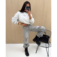 BLUZA DRESOWA DAMSKA OLAVOGA DAWN GRAY