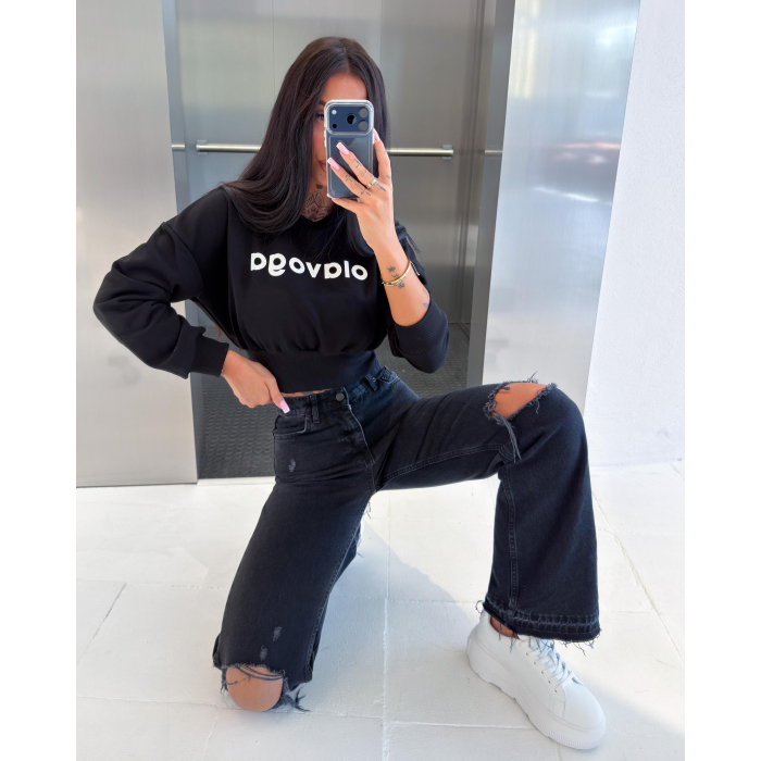 BLUZA DRESOWA DAMSKA OLAVOGA FRESH BLACK