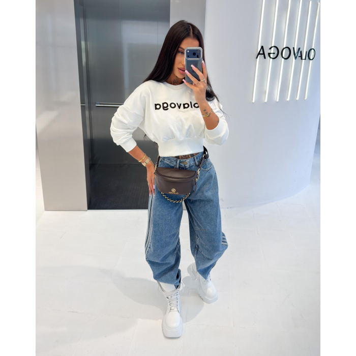 BLUZA DRESOWA DAMSKA OLAVOGA FRESH ECRU