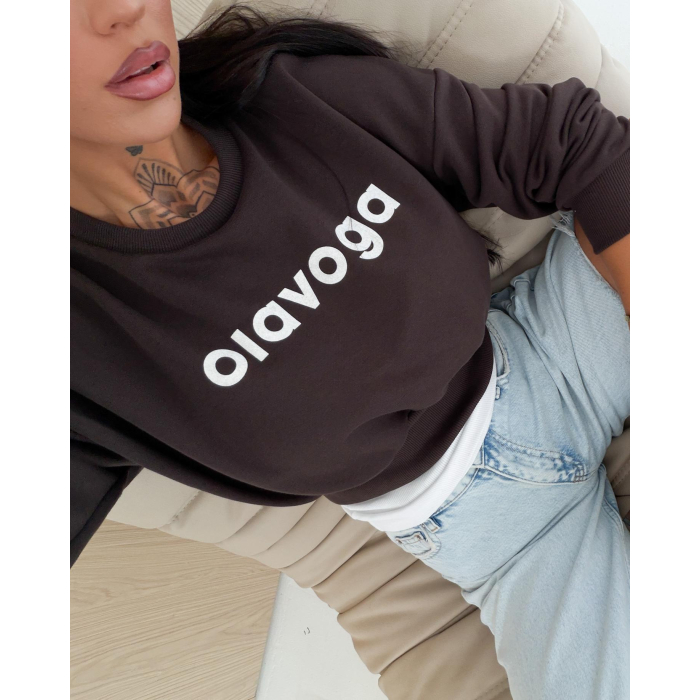 BLUZA DRESOWA DAMSKA OLAVOGA FRESH BROWN