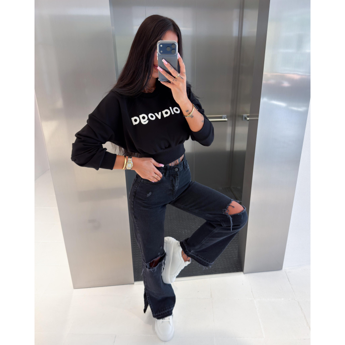 BLUZA DRESOWA DAMSKA OLAVOGA FRESH BLACK
