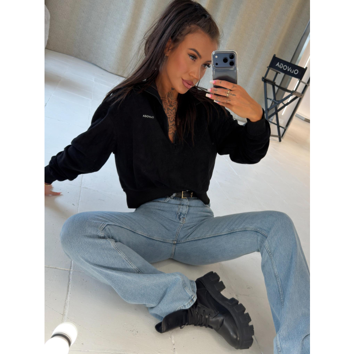 BLUZA DRESOWA DAMSKA OLAVOGA NACY BLACK