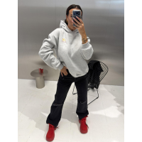 BLUZA DRESOWA DAMSKA OLAVOGA NOVIA LIGHT GRAY MELANGE