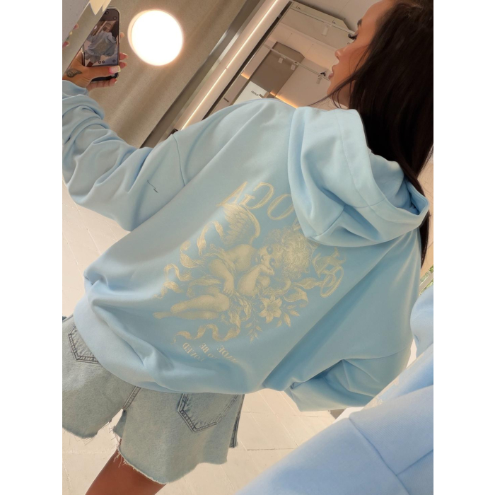 BLUZA DRESOWA DAMSKA OLAVOGA SANTEA SKY BLUE