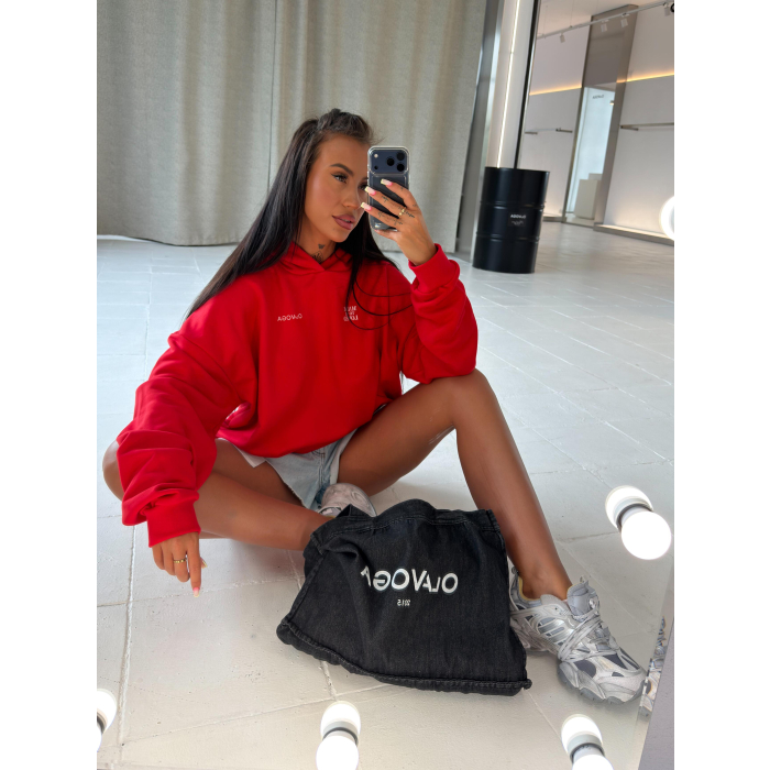 BLUZA DRESOWA DAMSKA OLAVOGA SANTEA RED